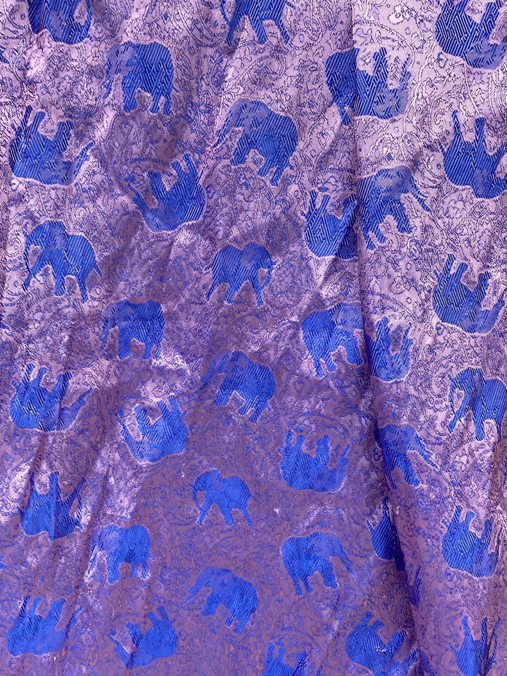 Purple Elephant Jacquard Wrap Scarf